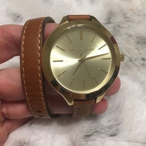 Michael Kors leather wrap bracelet